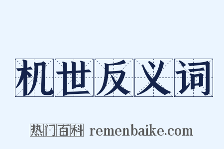 机世反义词是什么意思的图片